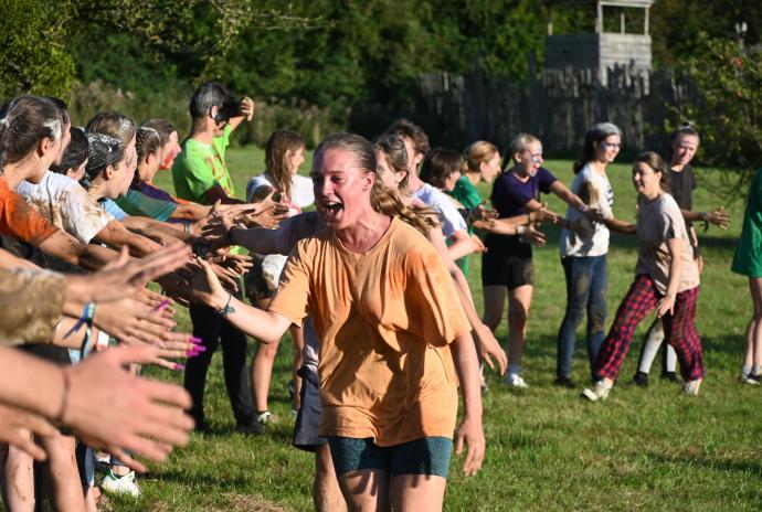 Vie associative à UniLaSalle Rouen (photo d'un évènement sportif de rentrée)